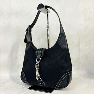 240426-COACH コーチ シグネチャー ワンショルダーバッグ 肩掛け ブラック 婦人鞄 レディース