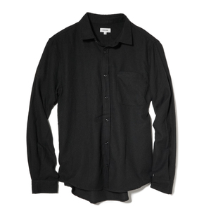 【新品】ネルシャツ 無地 レギュラーフィット■Sサイズ / BLACK■ブラック黒 ツイル フランネルシャツ ソリッドカラー ネル81302