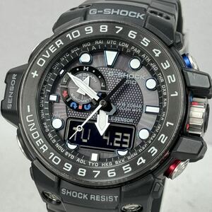 未使用同様 極美品 G-SHOCK GWN-1000B-1AJF GULFMASTER タフソーラー 電波受信 電波ソーラー マルチバンド6 トリプルセンサー ブラック