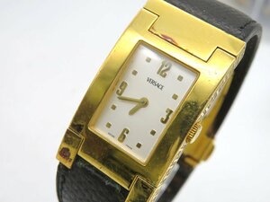 1円◆稼働◆ ヴェルサーチ シルバー クオーツ レディース 腕時計 N21603