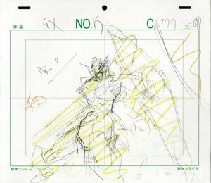 機動新世紀ガンダムX　直筆レイアウト「No.17 C-177」　23.2×27