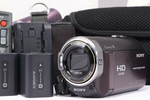 【 良品 | 動作保証 】 SONY Handy-cam HDR-CX370V ボルドーブラウン 【 アクセサリーキット（充電器・バッテリー・ポーチ）追加付属 】