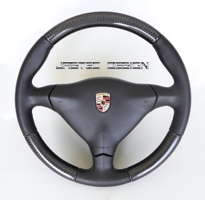 NEW 在庫・即納品 ポルシェ 996 ターボ 専用 カーボンステアリング 純正 デザイン　by　JASTEC DESIGN　ジャステック デザイン 