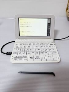 カシオ 電子辞書 高校生 エクスワード 209コンテンツ収録 ホワイト XD-Z4800WE 通電確認済み 画面ヤケあり