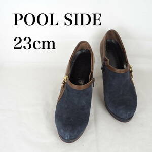 EB3983*POOL SIDE*プールサイド*レディースブーティ*23cm*ネイビー