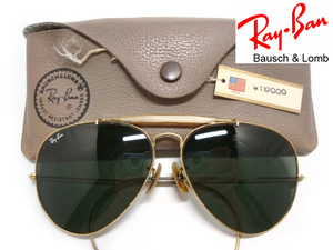 Vintage B&L RayBan OUTDOORSMAN 2 62mm G15ゴールドUSAボシュロムBLメタルLARGEラージMETALアウトドアーズマンGoldアメリカ製サングラス