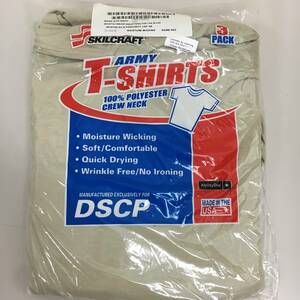 未使用品 DSCP アーミーTシャツ 3枚入り ラージサイズ Lサイズ デザートサンド SKILCRAFT 米軍放出品　管理C