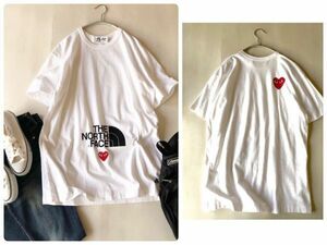 プレイ コムデギャルソン x ノースフェイス 限定コラボ♪ PLAY COMME des GARCONS x THE NORTH FACE 限定Tシャツ♪大きいサイズXL