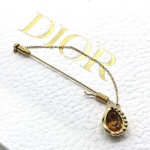 Christian Dior ディオール　I2 カラーストーン　ブローチ
