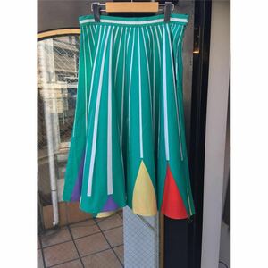 ヨーロッパvintage 80s スカート サーキュラースカート フレアースカート ビンテージ 古着 ロカビリー 50s skirt LV271