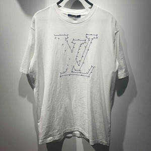 LOUIS VUITTON LV ステッチプリントアンドエンブロイダリー Tシャツ SIZE-XXL RM202M NPG HJY03W ルイヴィトン ロゴ