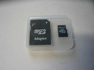 動作保証！PNY MicroSD 2GB SD変換アダプタ、ケース付