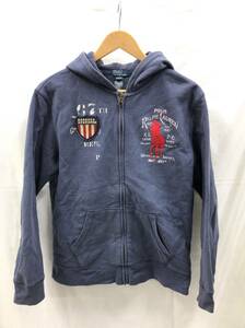 POLO RALPH LAUREN ポロ ラルフローレン ジップアップパーカー ネイビー キッズ ジュニア Lサイズ 14-16 23010501