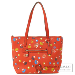 COACH コーチ 37226 フラワー柄 ロゴ金具 トートバッグ レザー レディース 中古