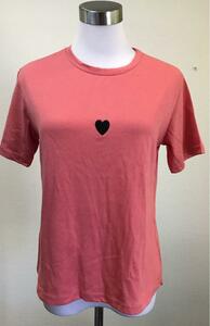 Tシャツ 韓国系 ハート かわいい ピンク オルチャン 半袖