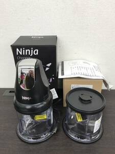 0304-129T⑨5946 調理機器 shop Japan NINJA Chopper ニンジャチョッパー NJ100JBK みじん切り 刻み お手入れ簡単 美品