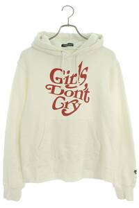 アンダーカバー UNDERCOVER ガールズドントクライ LOGO HOODIE MUU9805-1 サイズ:2 ロゴプリントプルオーバーパーカー 中古 BS99