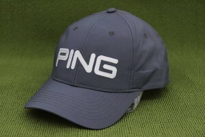 限定1新品USモデル BIGSIZE58-62cm PING ピン ゴルフキャップ 帽子 黒青 グレイ LOGOシルバー刺繍 灰色系 フリーサイズ 管理no2B-a
