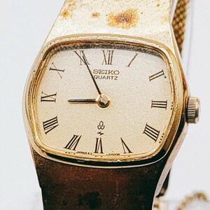 SEIKO セイコー 43-312L 腕時計 アナログ 2針 金色文字盤 ゴールド色 レディース 時計 とけい トケイ アクセ ヴィンテージ アンティー
