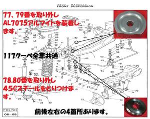 １１７クーペ　メンバーマウントブッシュ　サスペンション　ショック　マウント　絶版部品