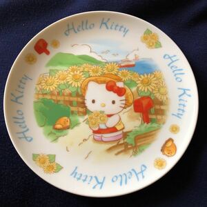 ＊レトロ＊激レア非売品　サンリオ2003年製　ハローキティ 陶器　アート皿　フコク生命ノベルティ