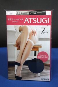 ATSUGI アツギ 着圧ストッキング 7足セット ブラック サイズM-L★送料350円★