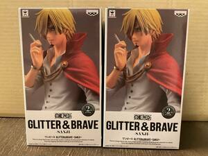 ONE PIECE ワンピース GLITTER＆BRAVE SANJI サンジ Aカラー 2個セット フィギュア プライズ 新品 未開封 同梱可-3