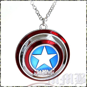 [PENDANT NECKLACE] ★CAPTAIN AMERICA キャプテン・アメリカ シールド盾 ペンダントネックレス 【送料無料】