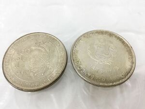 ●営KZ942-60-M　ペルー 銀貨 日本ペルー修好100年記念 100ソル銀貨 2枚セット
