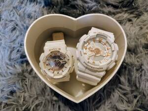 カシオCASIO　2014ラバーズコレクション　ホワイト　G-SHOCK BABY-G