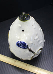 韓国文物　陶磁器　窯元収蔵　李朝　桃型大水滴　k