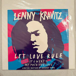 ■1990年 UK盤 オリジナル 新品シールド Lenny Kravitz - Let Love Rule 10”EP Limited Edition, Orange Vinyl VUSA 26 Virgin