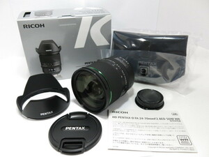 【 極上品 】RICOH HD PENTAX-D FA 24-70mm F2.8 ED SDM WR 防滴 純正フード ケース 元箱付 ペンタックス [管RI1012]