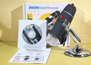 Jiusion Digital MicroScoope 40～1000x 8LED USB2.0 デジタル顕微鏡、ミニカメラ