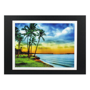 ハワイアンポスター 風景シリーズ E-238 Parlm Beach アートサイズ：縦21.5×横28.3cm