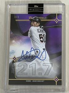 2023 TOPPS luminaries イチロー HIT KING AUTO 3枚限定直筆サインカード ラストナンバー 3/3