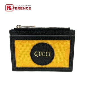 未使用 GUCCI グッチ 625583 オフザグリッド オフザグリッド カードケース イエロー/ブラック ユニセックス【中古】