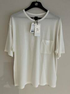 定価15400円【新品未使用】＜BATONER＞ CHIRIMEN TEE/Tシャツ WHITE サイズ3 AURAREE comoli john smedley