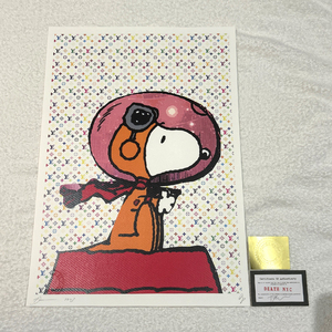 DEATH NYC スヌーピー SNOOPY ルイヴィトン LOUISVUITTON ポップアート 世界限定100枚 PEANUTS アートポスター 現代アート KAWS Banksy