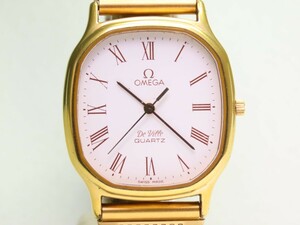 ■♪価格高騰! 資産価値！ 稼働 電池新品 メンズ ビンテージ 高級超レア！ OMEGA オメガ Deville デビルクオーツ2