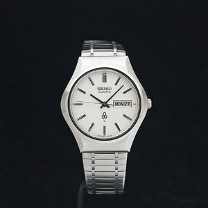 美品 SEIKO セイコー クォーツ デイデイト 0843-8040 SS メンズ シルバー文字盤 1970年代