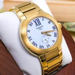 ◆美品 稼働 TISSOT 腕時計 1853 サファイア スモセコ メンズ g