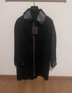 【新品タグ付】ルイヴィトンレザーMIXスプリングコート　ブラック　34 Sサイズ