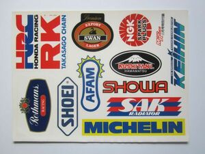 Rothmans ロスマンス SHOEI ショウエイ AFAM SHOWA 昭和 HRC RK KUSHITANI MOTORIDER 付録 ステッカー バイク 自動車 SB06