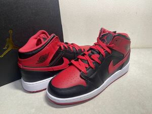 AIR JORDAN 1 MID GS エア ジョーダン 1 ミッド BRED 黒赤 US3.5Y 22.5cm 国内正規 未使用 DQ8423-060