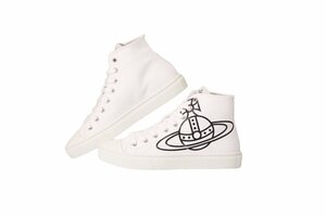 ヴィヴィアンウエストウッド メンズ PLIMSOLL HIGH TOP スニーカー ホワイト サイズ40 約25cm 75010001 ＭW0004 A405 WH 新品/2