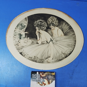 【真作】モーリス・ミリエール銅版画『仮題 二人の踊り子』サイン入 額装して下さい！　Maurice Milliere 