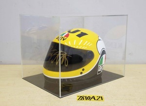 2810A21 agv ヘルメット ケニー・ロバーツ サイズ不明 クリアケース付き サイン？ バイク オートバイ