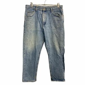 Wrangler デニムパンツ W38 ラングラー リラックスフィット ビッグサイズ ライトブルー コットン メキシコ製 古着卸 アメリカ仕入 2312-411