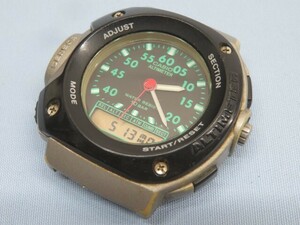 ★CASIO APX-100 腕時計 ALTIMETER クォーツ アナデジ カシオ 電池交換済み 94606★！！